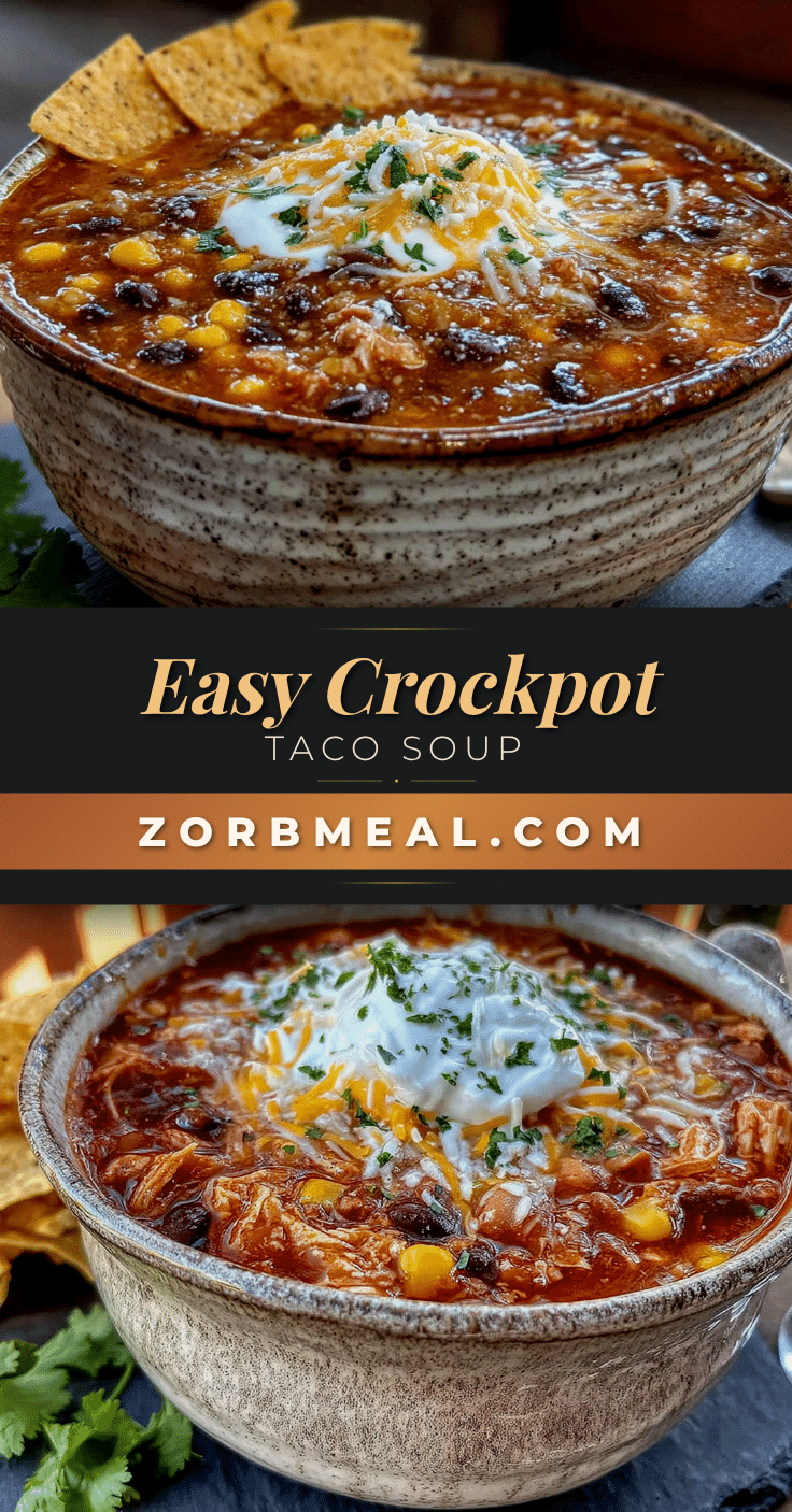 Easy Crockpot Taco Soup with Ranch Seasoning recipe