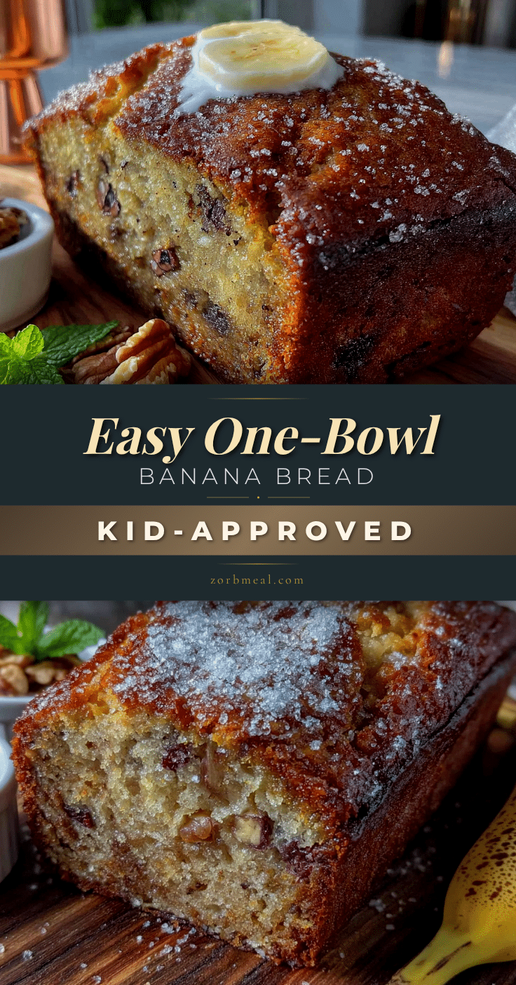easy one-bowl banana bread recipe