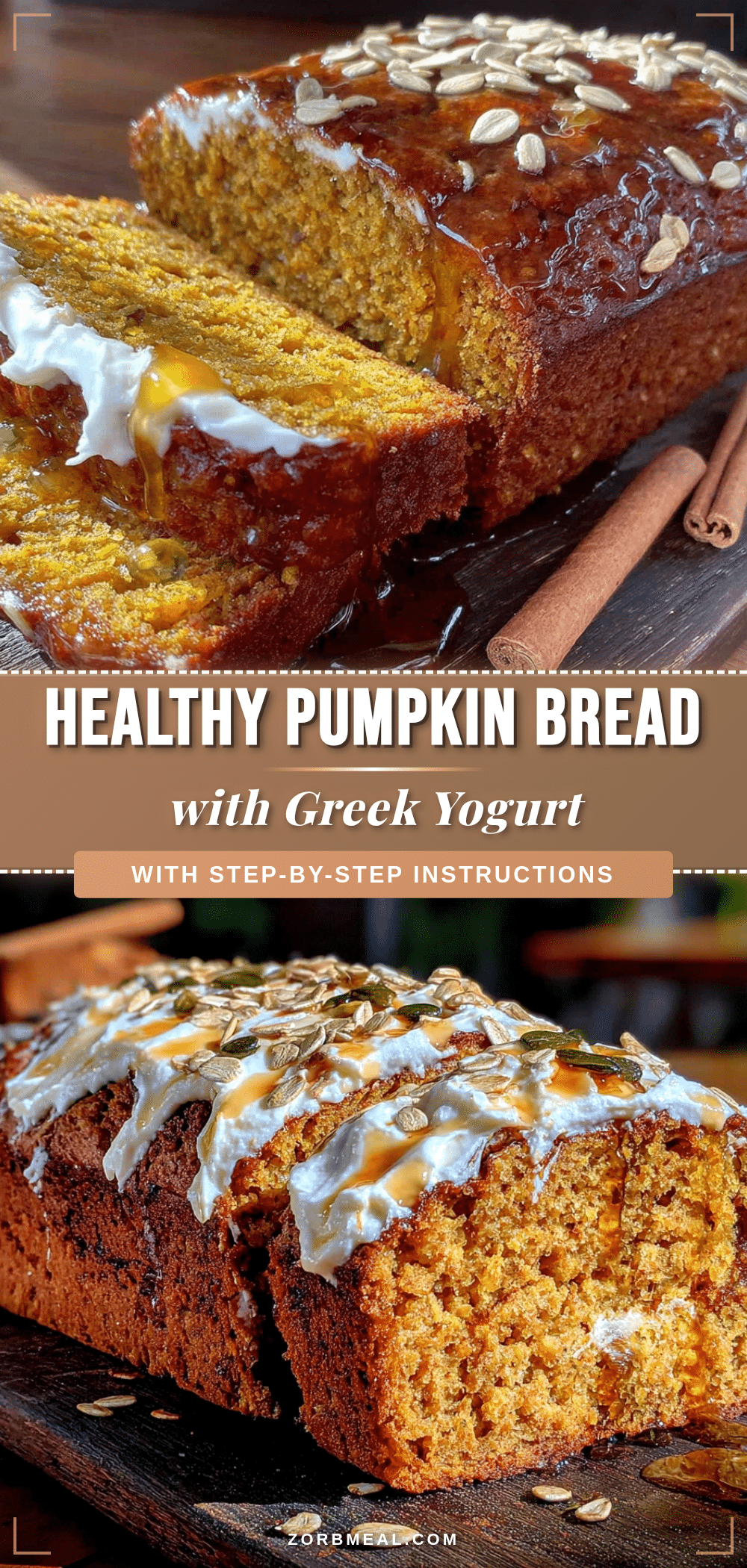 healthy Greek yogurt pumpkin bread recipe