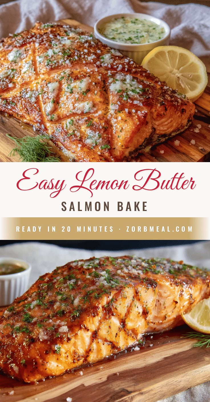 lemon butter salmon bake recipe