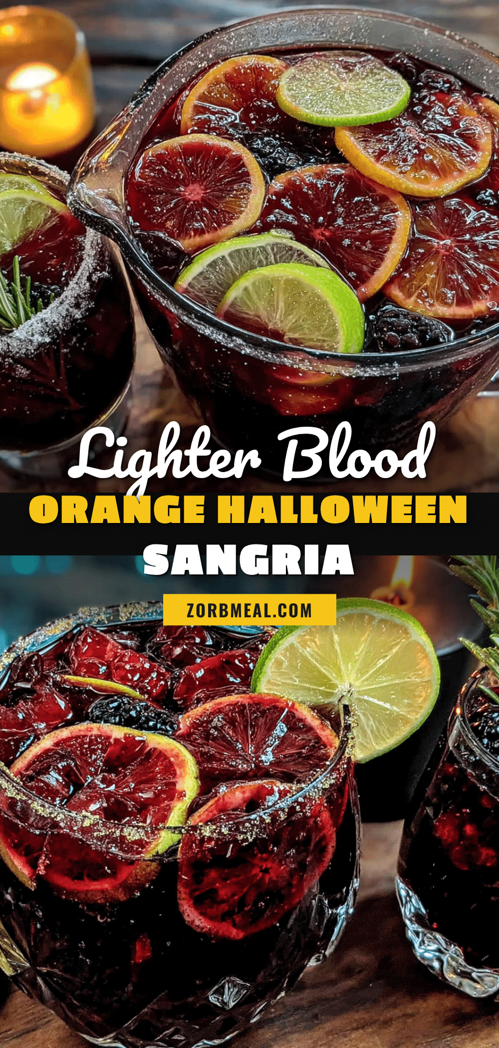 lighter blood orange halloween sangria recipe