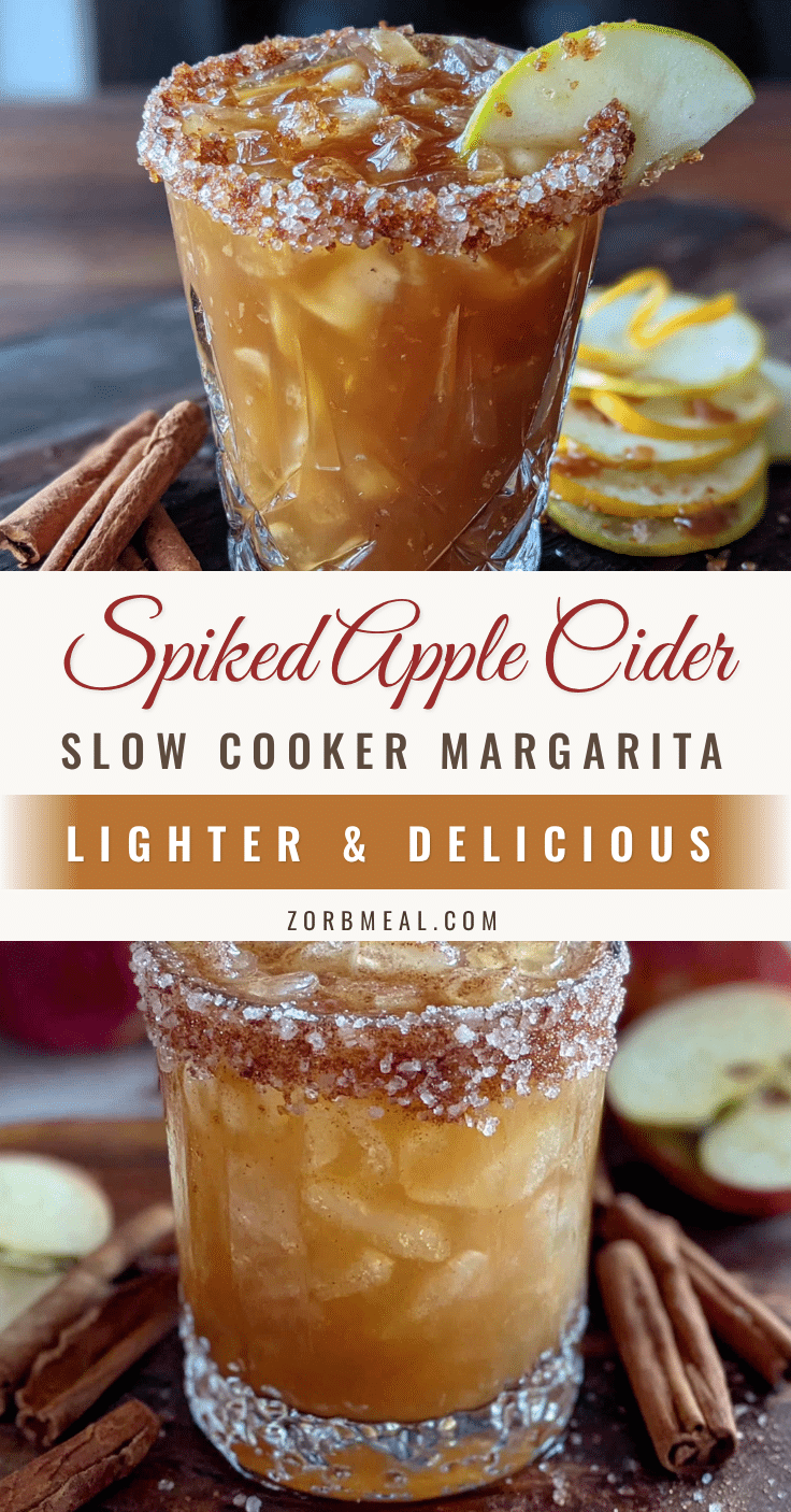 lighter slow cooker spiked apple cider margarita recipe