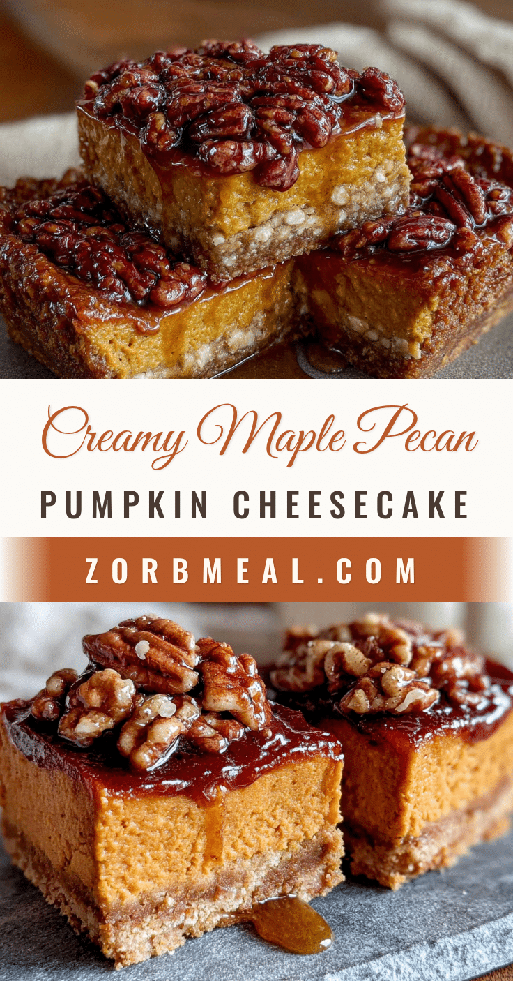 maple pecan pumpkin cheesecake bars recipe