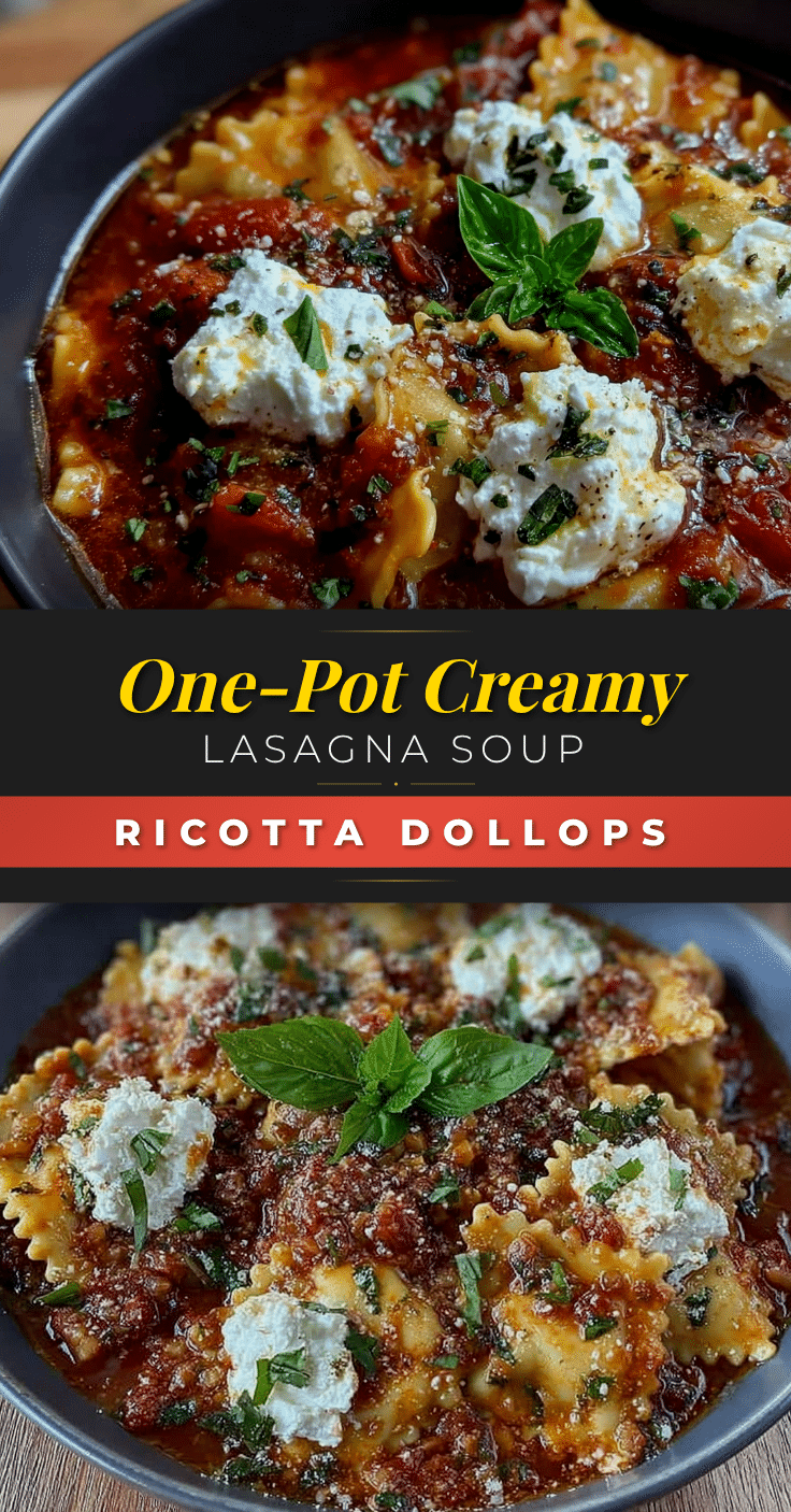 one-pot creamy lasagna soup with ricotta recipe