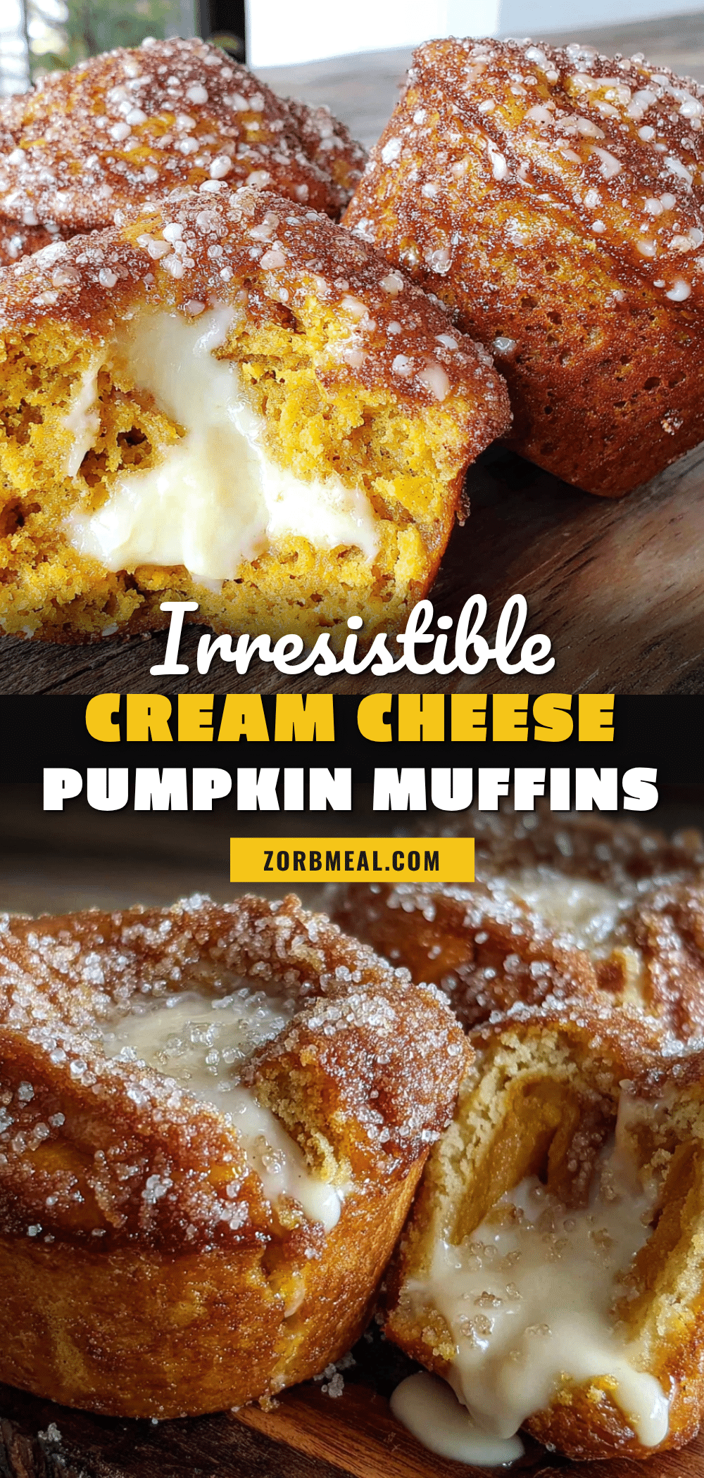 pumpkin muffins with cream cheese filling recipe
