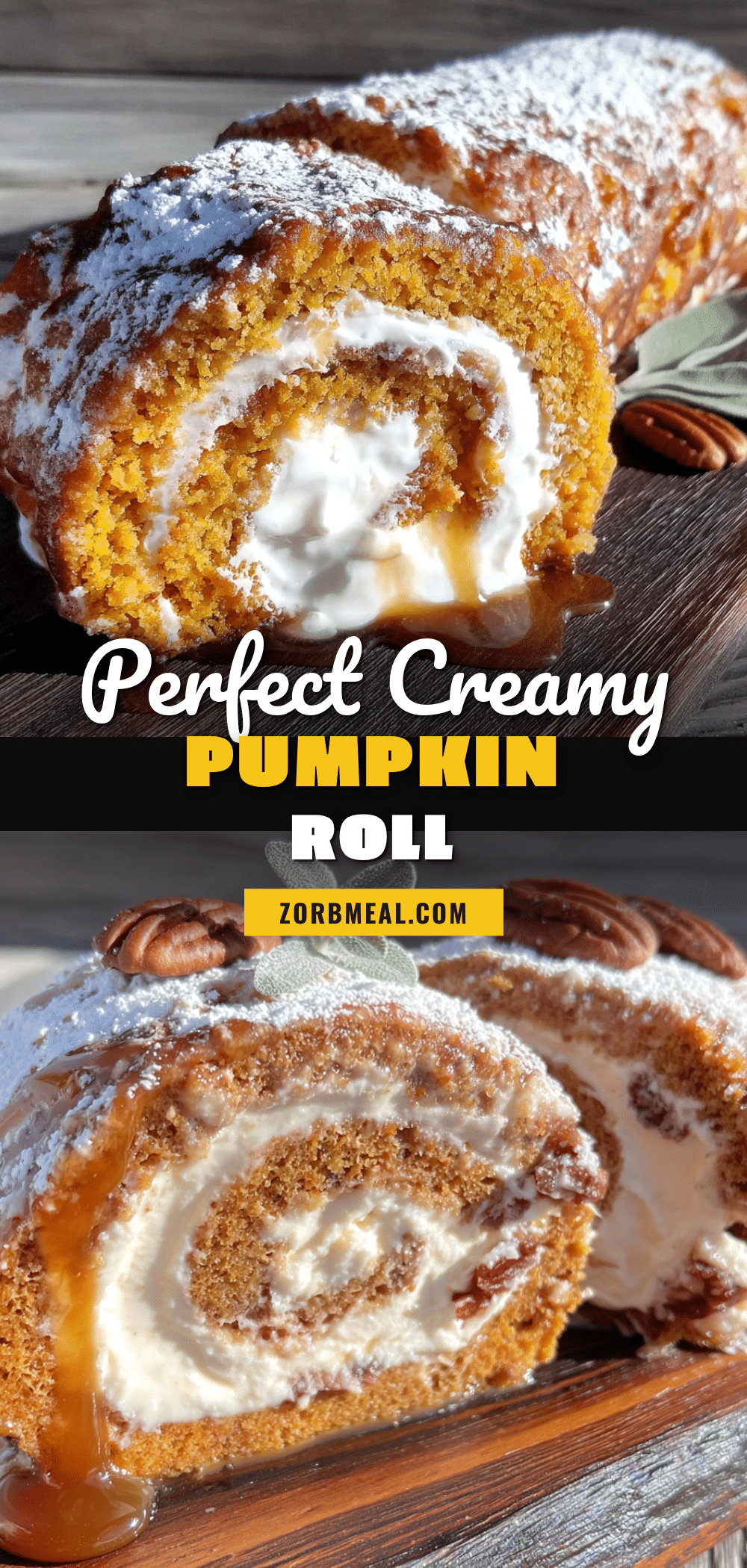 pumpkin roll with cream cheese filling recipe