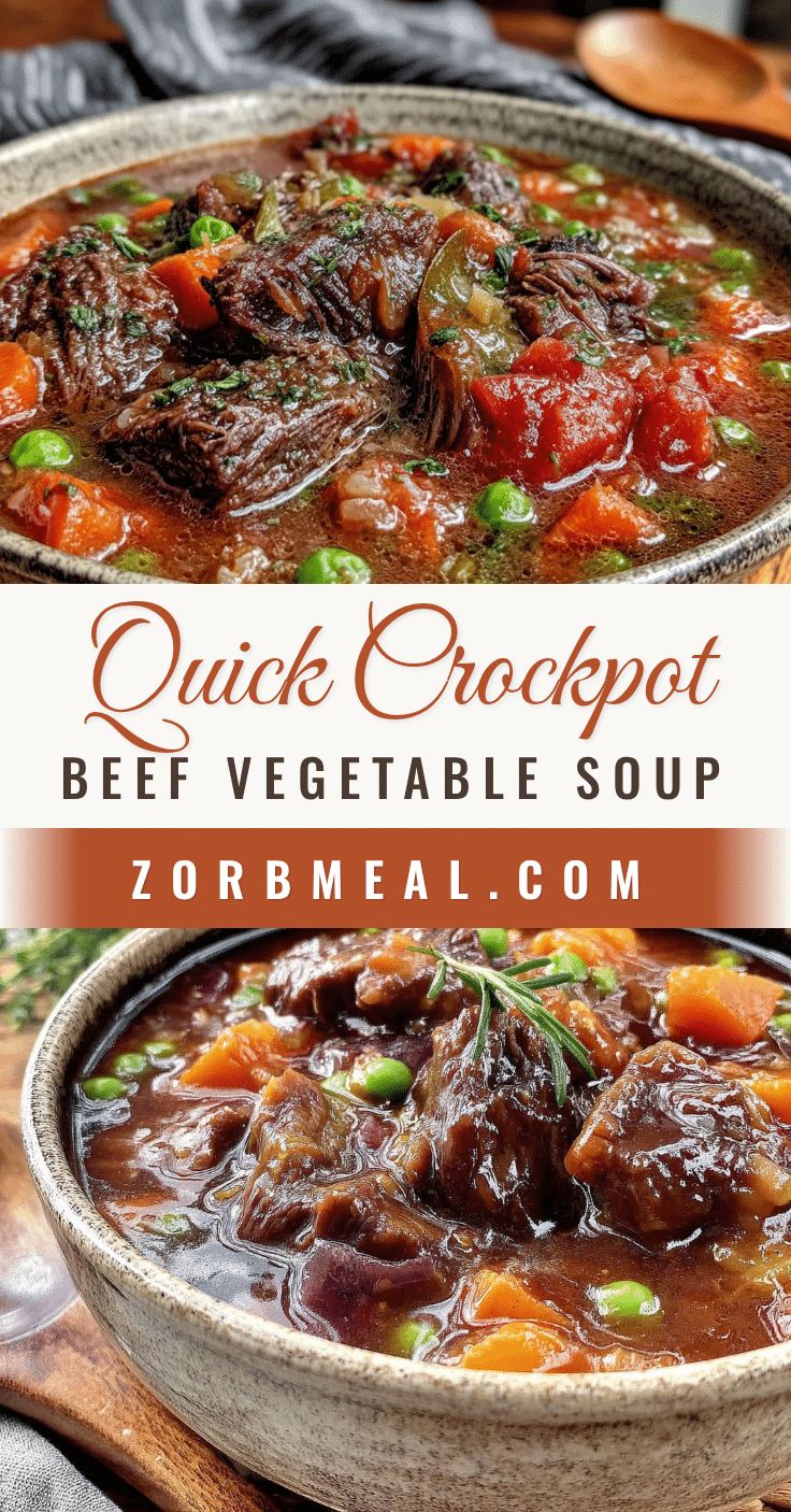 quick crockpot beef vegetable soup recipe
