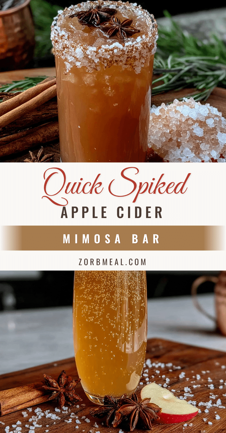 Quick Spiked Apple Cider Mimosa Bar recipe
