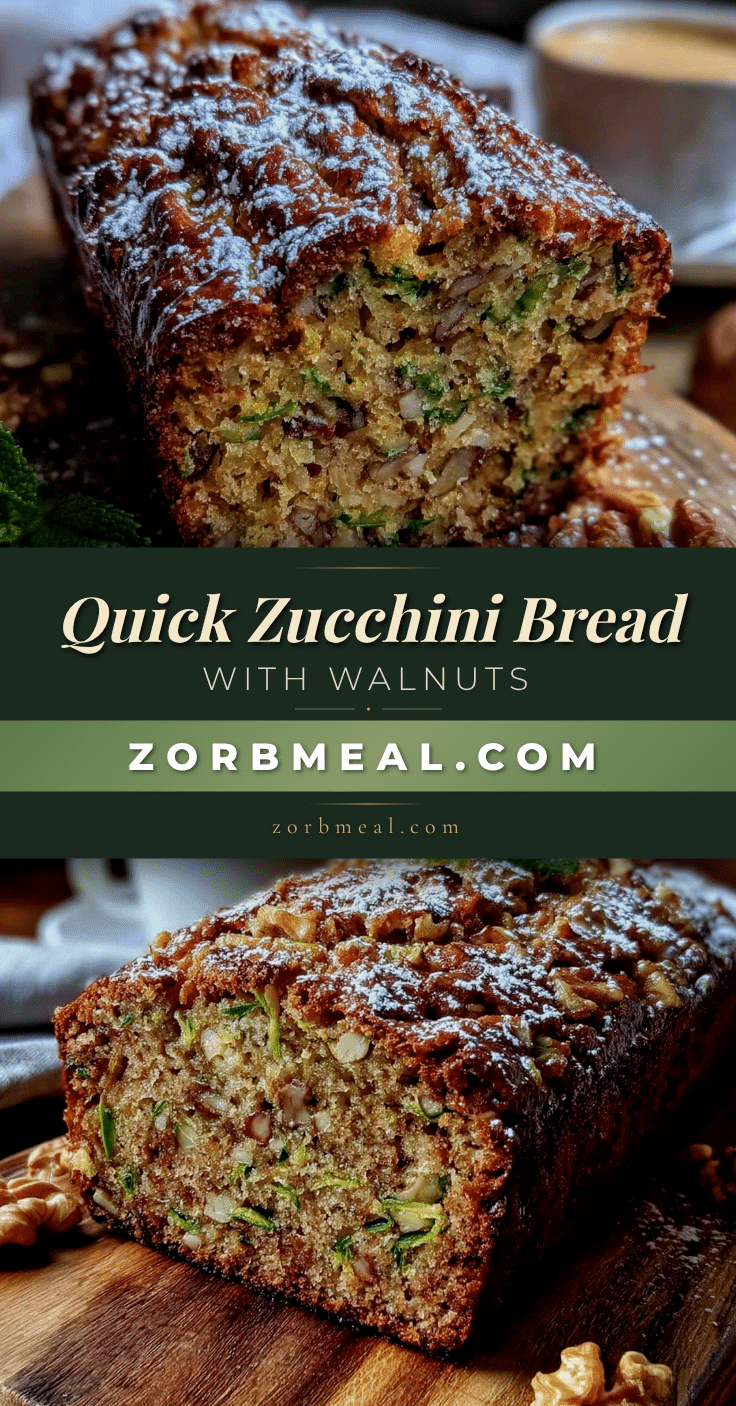 quick zucchini bread with walnuts recipe