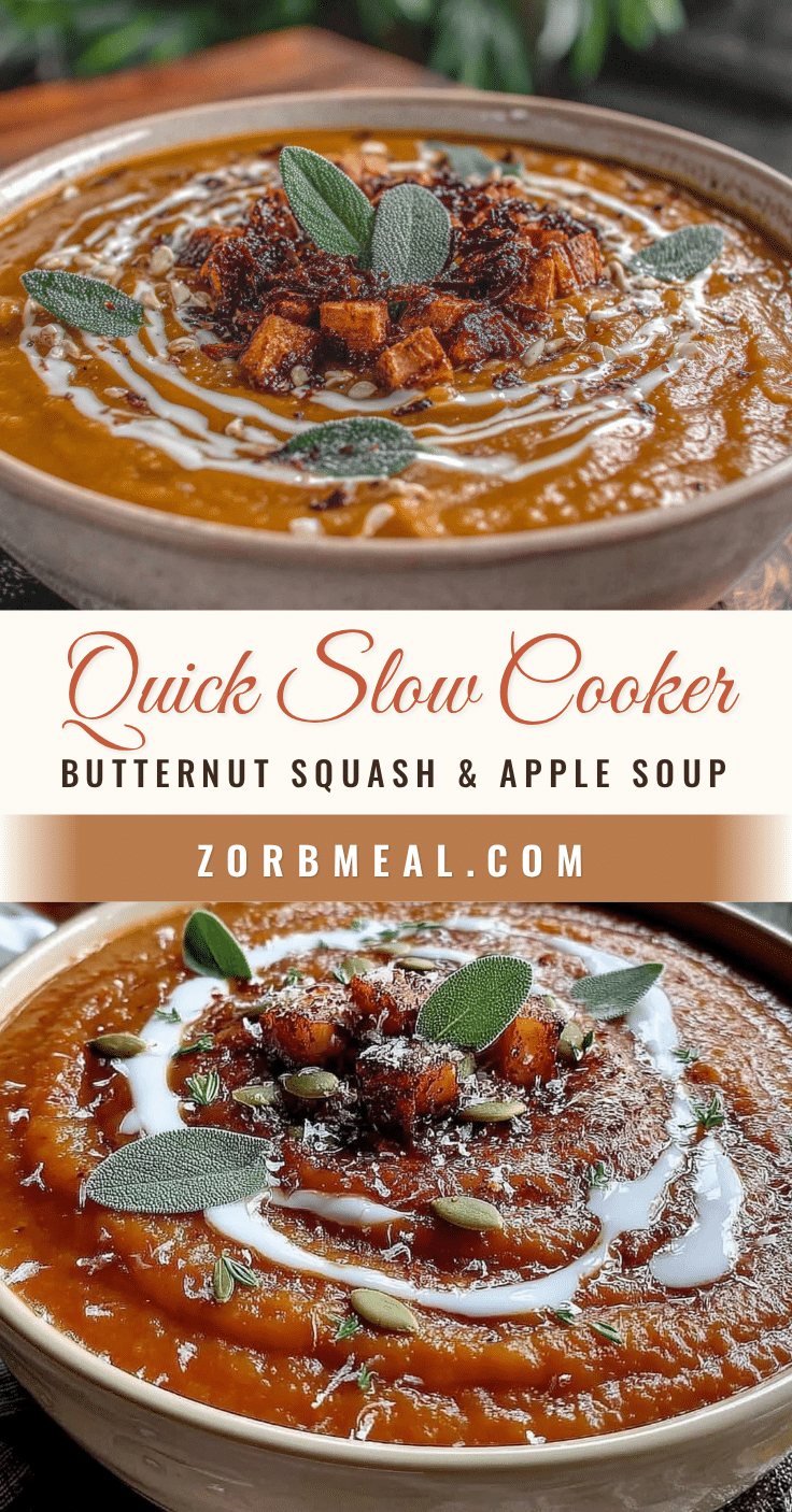 slow cooker butternut squash and apple soup recipe