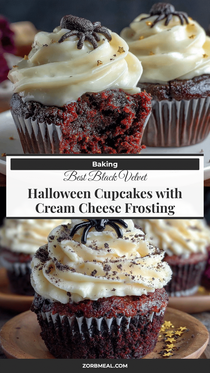 black velvet Halloween cupcakes recipe