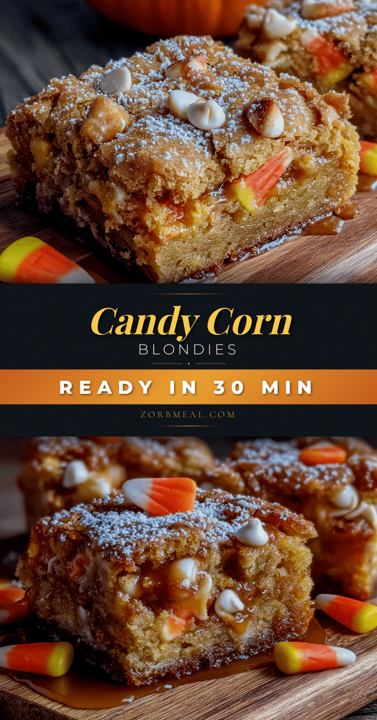 candy corn blondies recipe