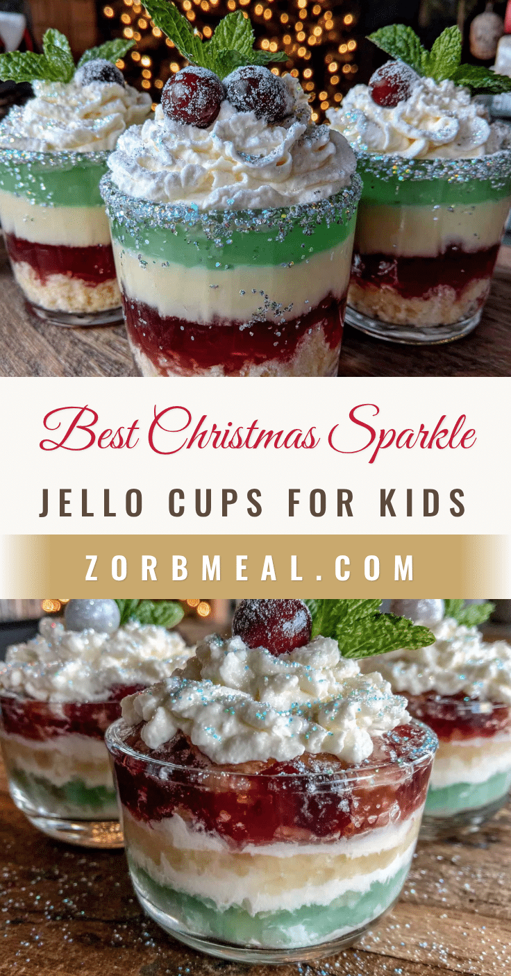christmas sparkle jello cups recipe