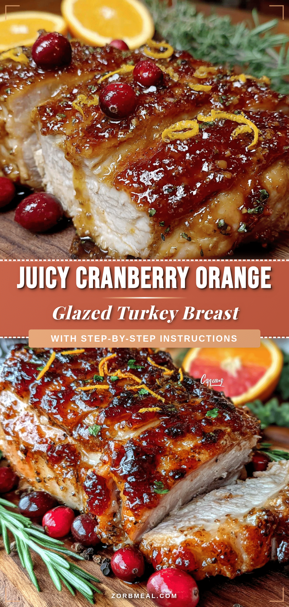 cranberry orange glazed turkey breast recipe
