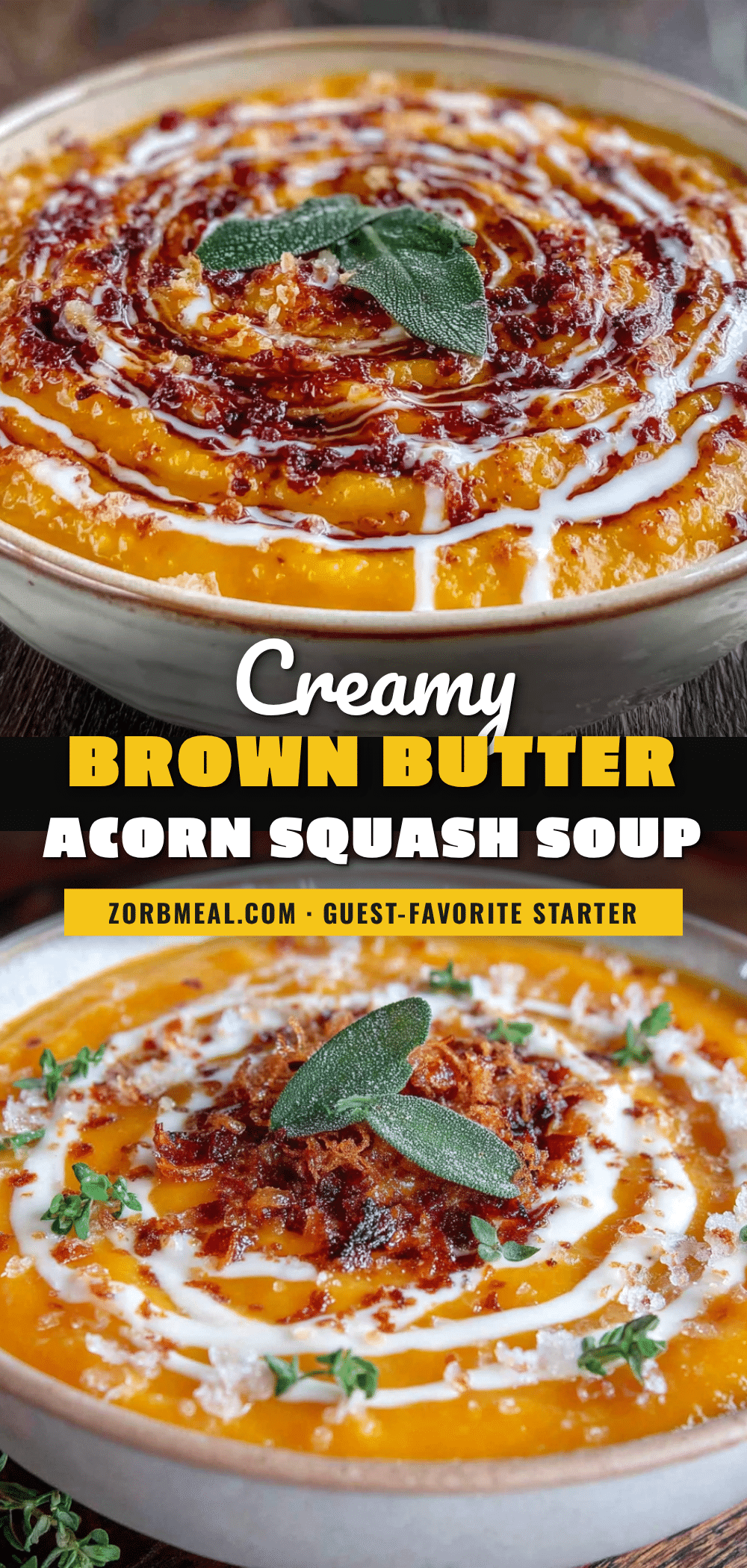 creamy brown butter acorn squash soup recipe