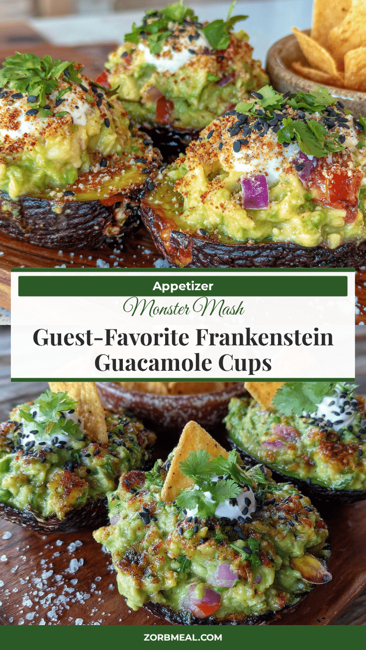 Frankenstein Guacamole Cups recipe