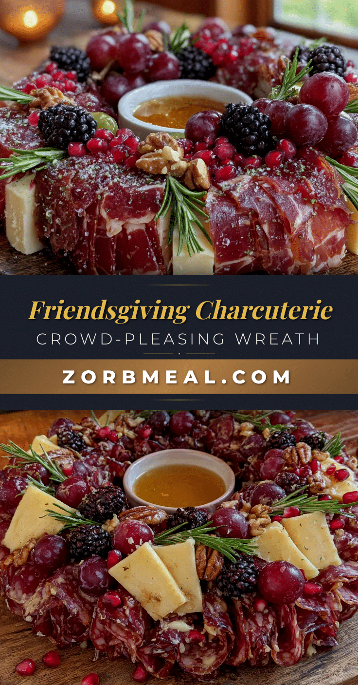 friendsgiving charcuterie wreath recipe