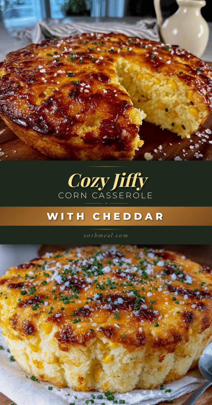 Jiffy corn casserole with cheddar recipe