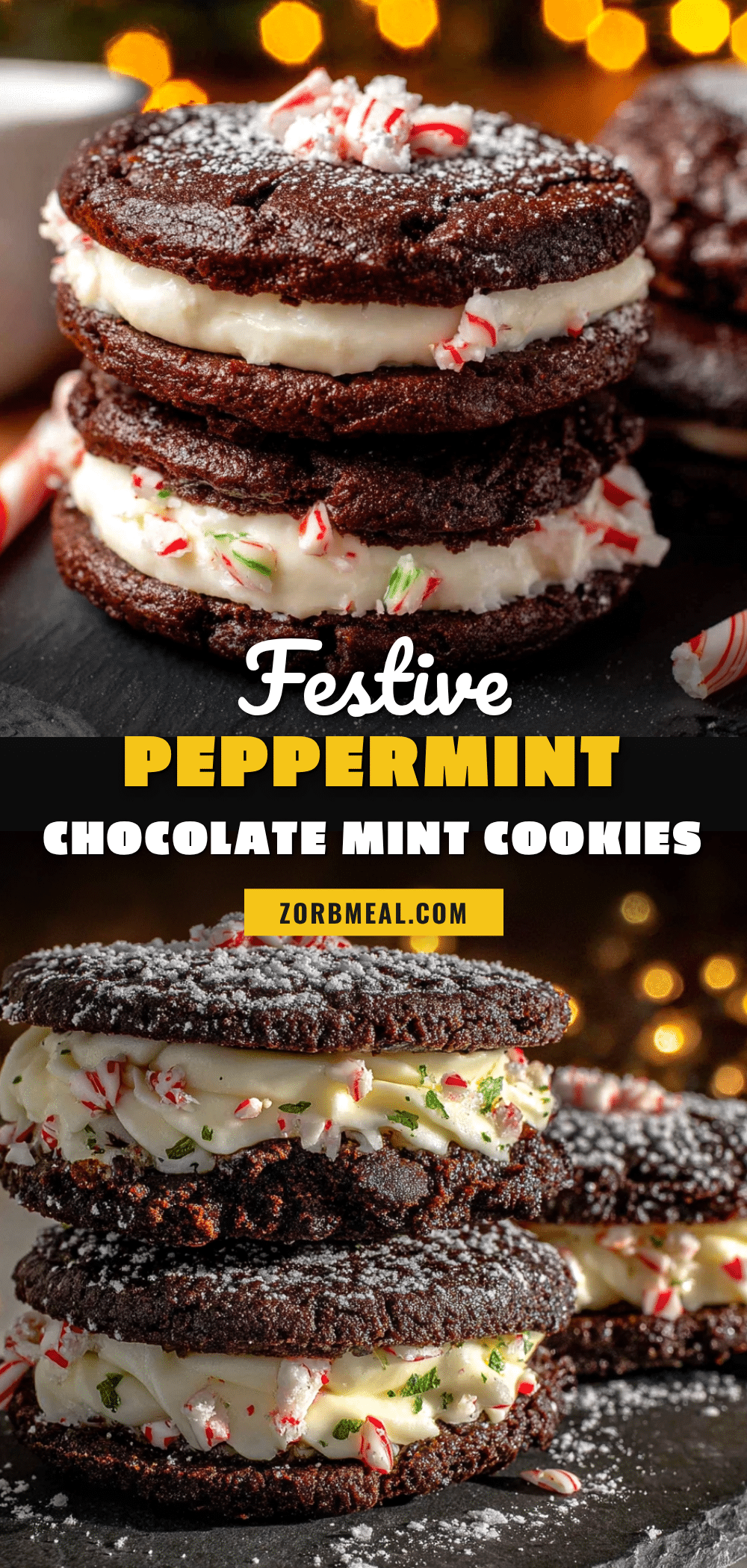 peppermint chocolate mint sandwich cookies recipe