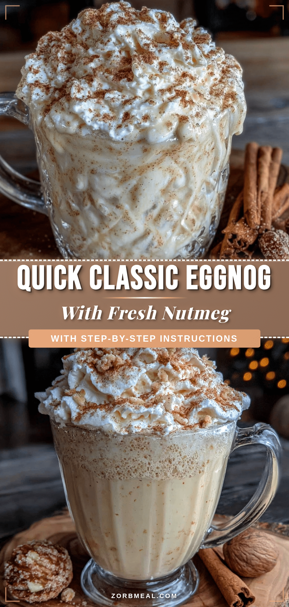 quick classic eggnog with fresh nutmeg recipe