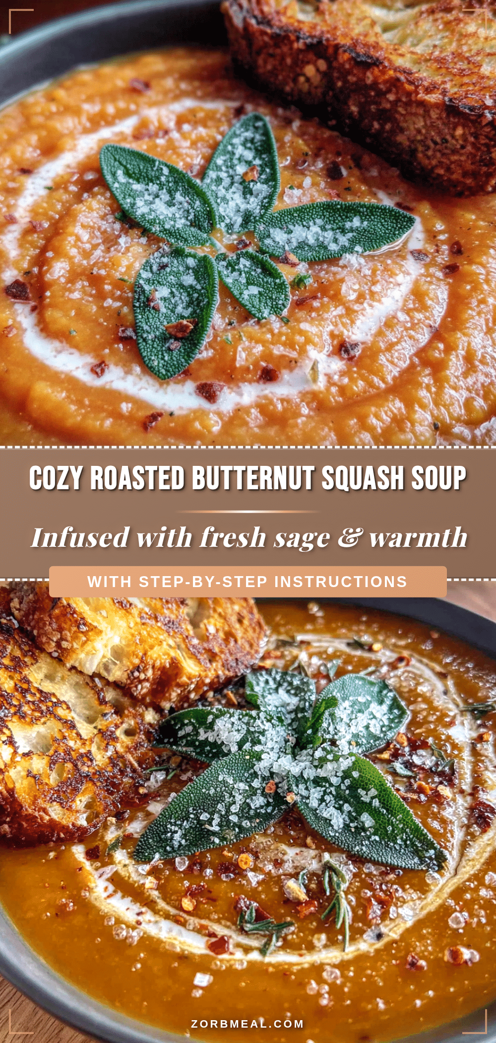 roasted butternut squash soup with sage recipe
