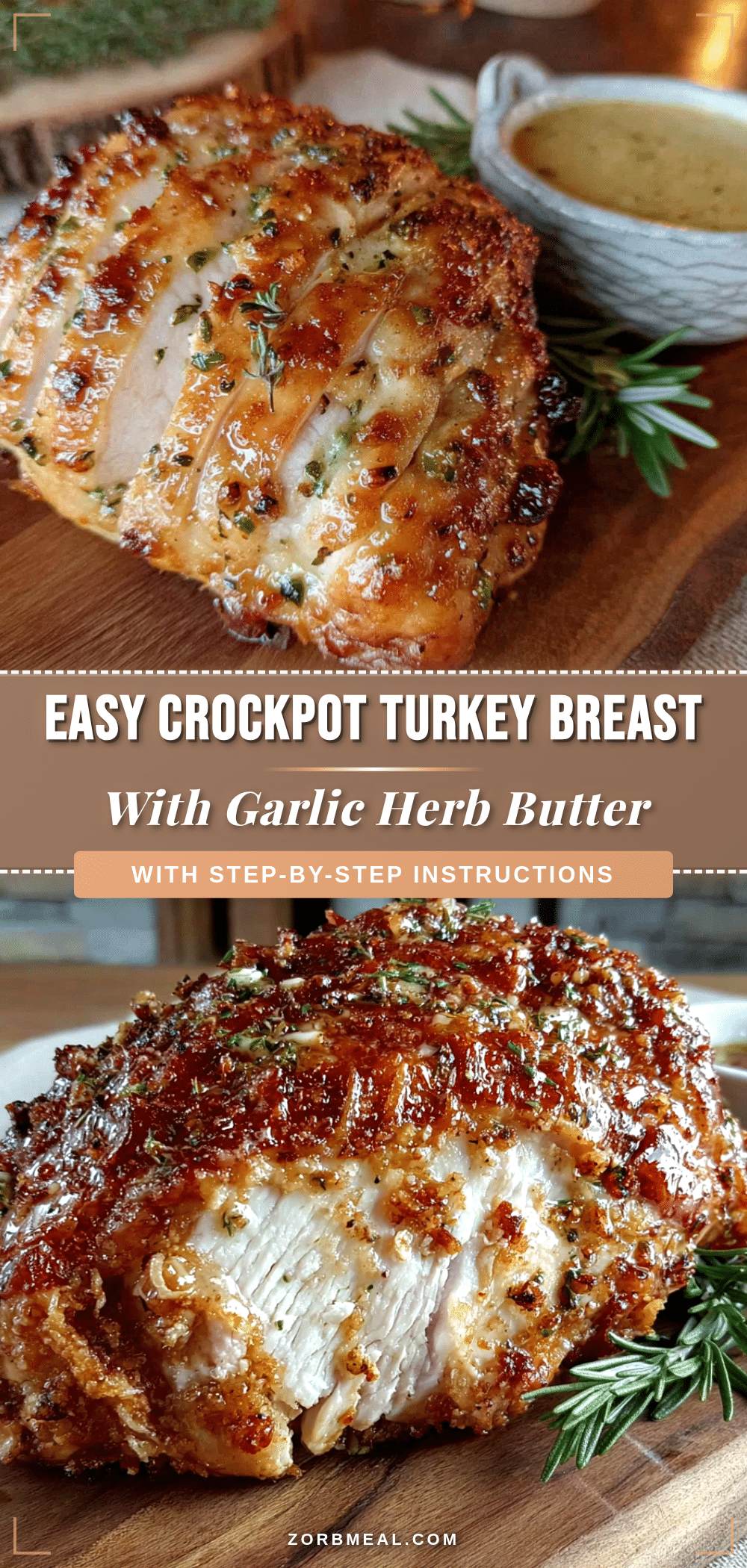 crockpot turkey breast with garlic herb butter recipe