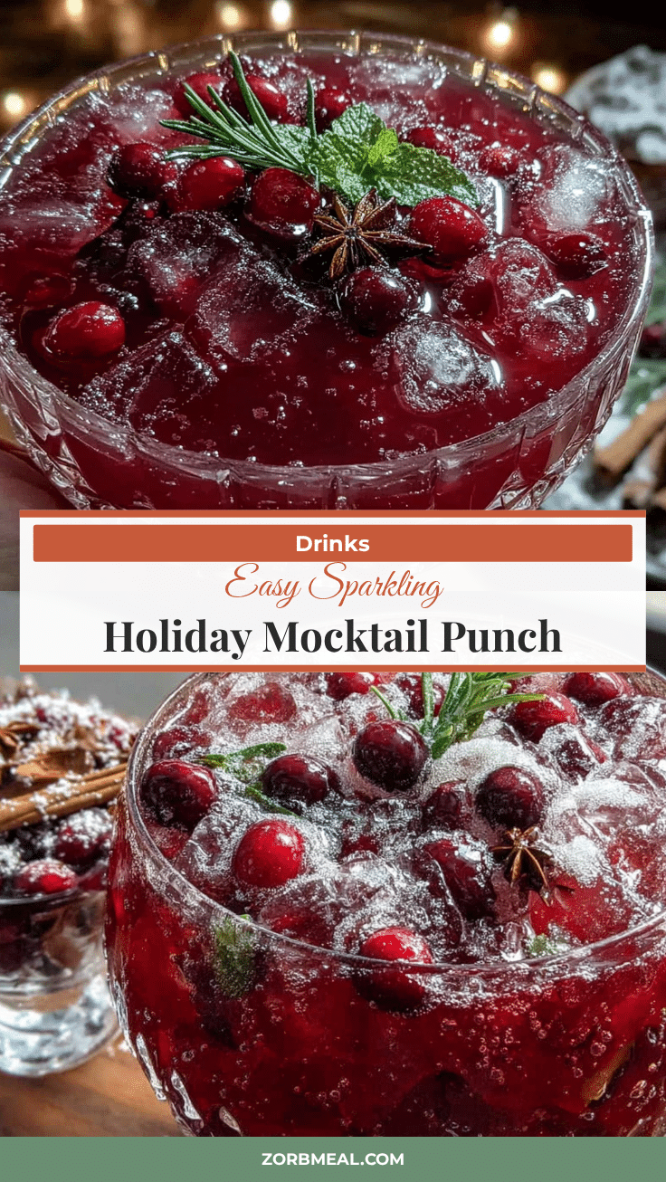 easy sparkling holiday mocktail punch recipe