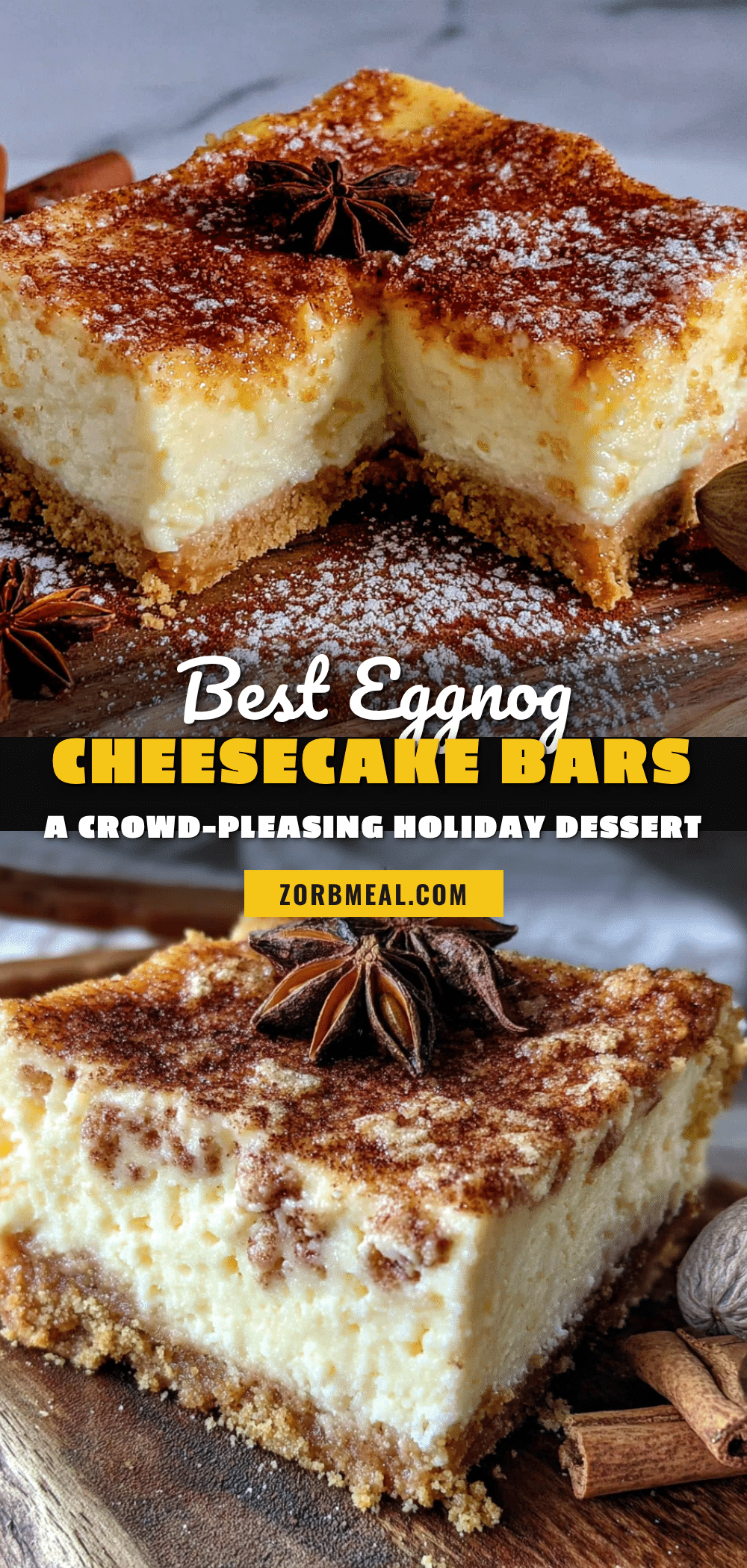 egnog cheesecake bars recipe