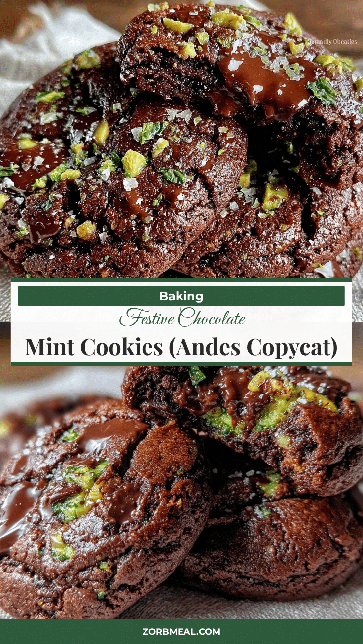 Festive Chocolate Mint Cookies recipe