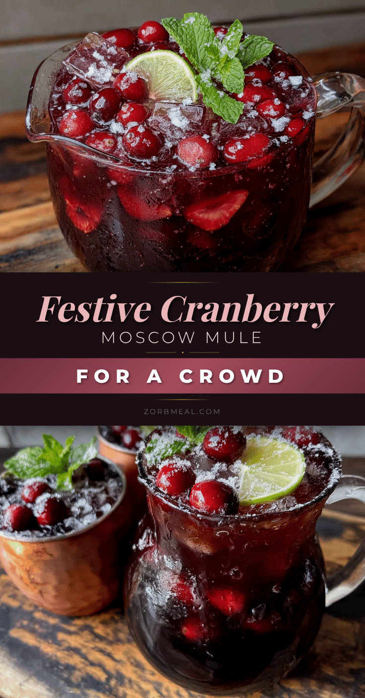 Festive Cranberry Moscow Mule for a Crowd recipe