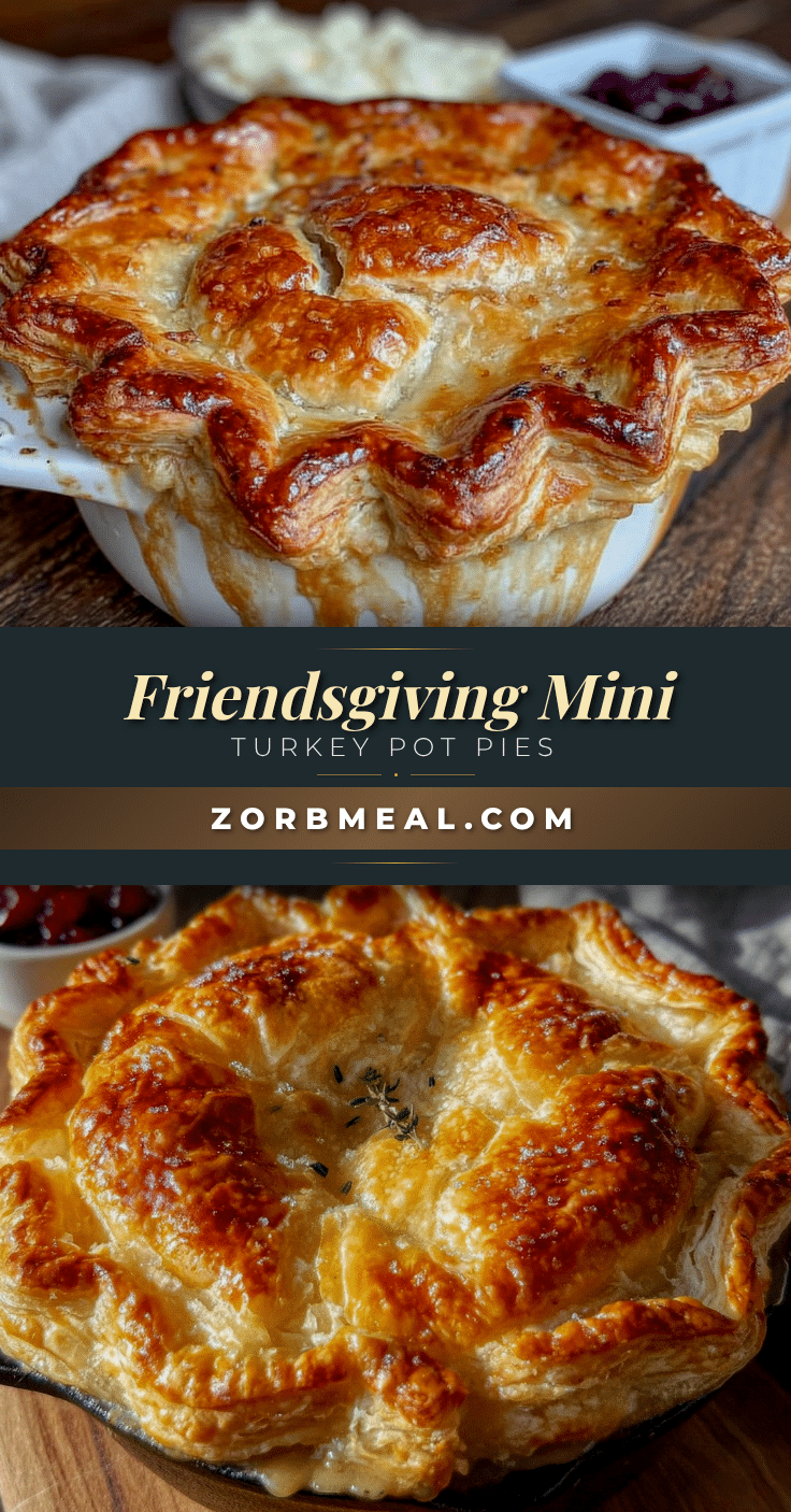 Friendsgiving Mini Turkey Pot Pies recipe
