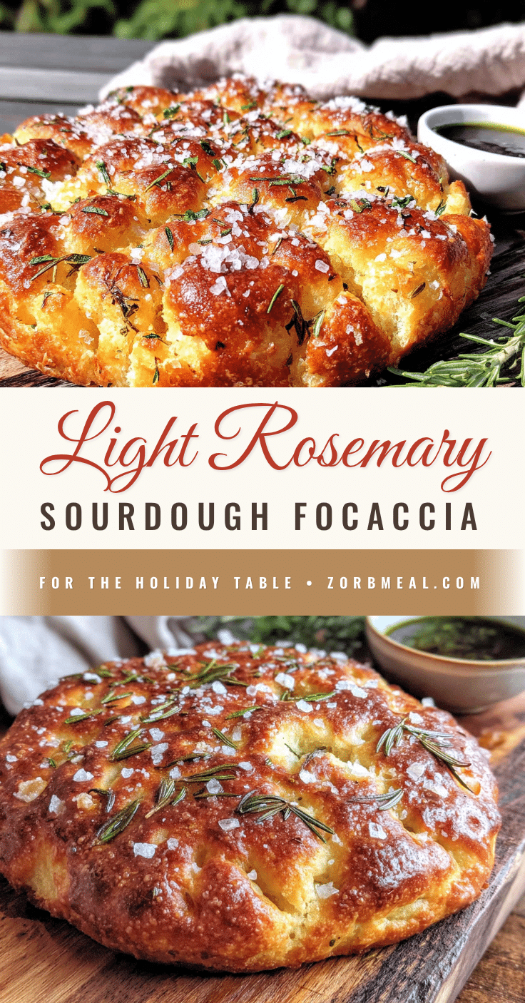 Light Rosemary Sourdough Focaccia recipe