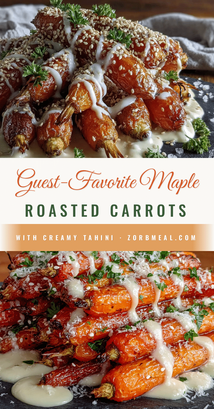 maple roasted carrots with tahini recipe
