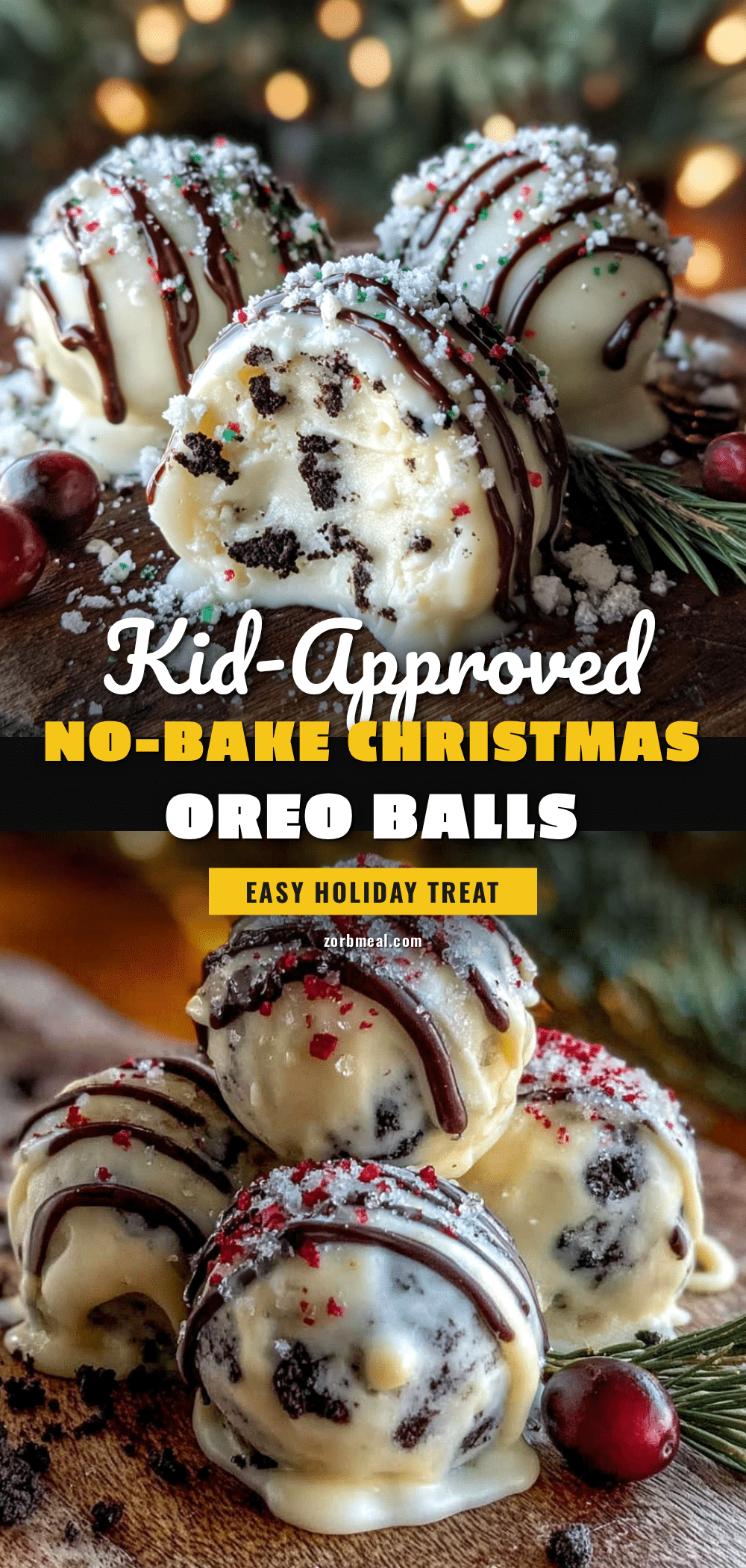 No-Bake Christmas Oreo Balls recipe