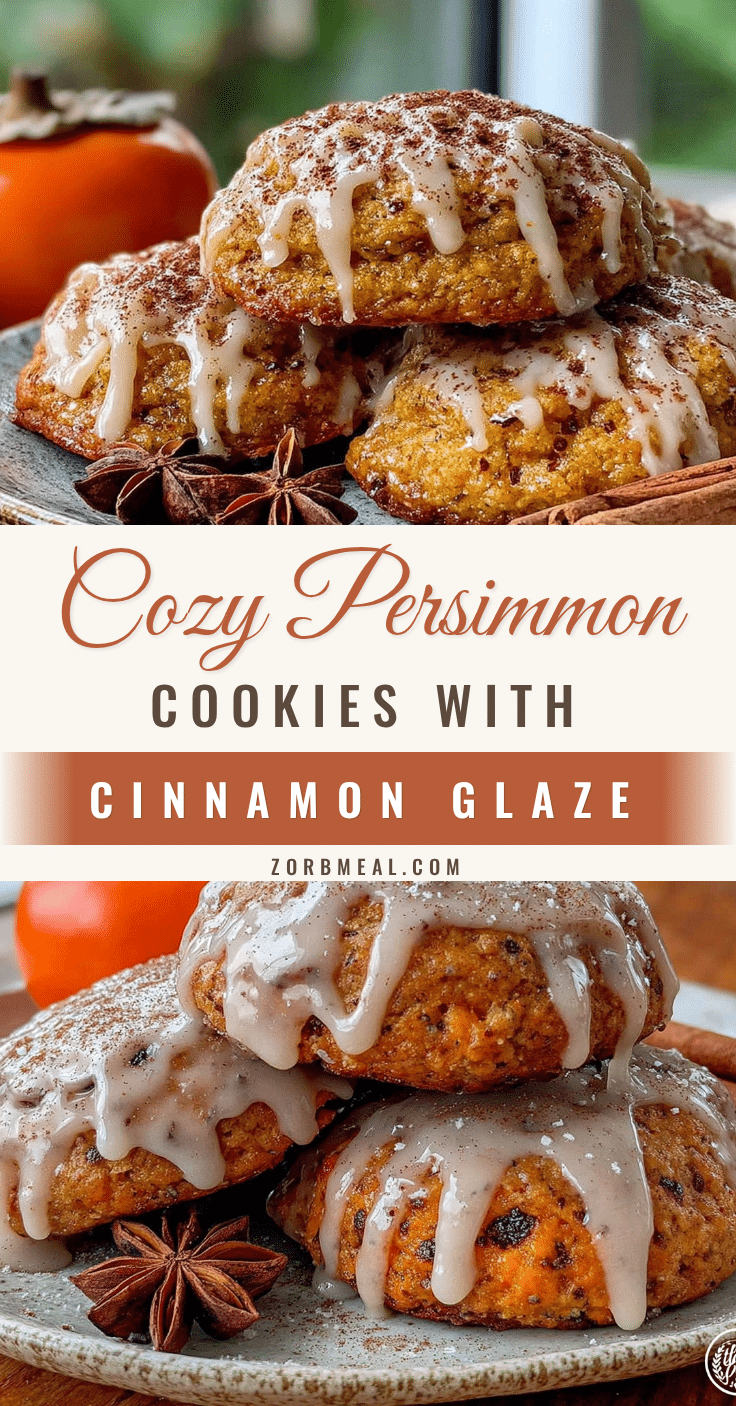 persimmon cookies with cinnamon glaze recipe